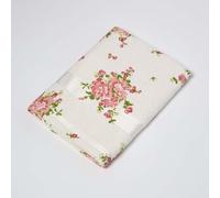 HOMESCAPES Serviette de Bain en 100% Coton à Motif Floral, Serviette de Bain 70 x 130 cm - Crème