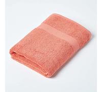 HOMESCAPES Serviette de Bain en 100% Coton Turc - Ultra Doux et Absorbant - 500 g/m² - Orange - 70 x 130 cm