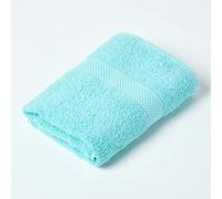 HOMESCAPES Serviette invité en 100% Coton Turc - Ultra Doux et Absorbant - 500 g/m² - Bleu Aqua - 40 x 60 cm