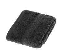 HOMESCAPES Serviette pour Le Visage en 100% Coton Turc - Ultra Doux et Absorbant - 500 g/m² - Noir - 30 x 30 cm