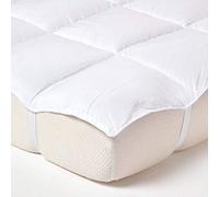 HOMESCAPES Surmatelas 90x190 cm en Microfibre, Surmatelas de Confort Moelleux et hypoallergénique
