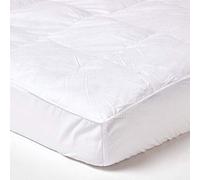 HOMESCAPES Surmatelas en Plumes et Duvet de Canard, Alèse de lit Confort 90x190 cm