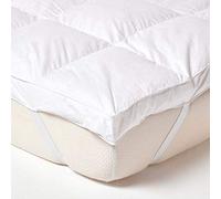 HOMESCAPES Surmatelas Naturel en Plumes d’oie, Surmatelas de Confort 150x200 cm