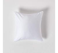 HOMESCAPES Taie d’Oreiller 40x40 cm en 100% Coton Bio 400 Fils Coloris Blanc
