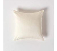 HOMESCAPES Taie d’Oreiller 40x40 cm en 100% Coton Bio 400 Fils Coloris Crème