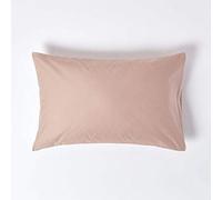 HOMESCAPES Taie d’Oreiller 50x75 cm, 100% Satin de Coton égyptien 1000 Fils, Coloris Beige Taupe