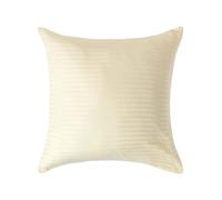HOMESCAPES Taie d’Oreiller 60x60 cm en Percale de Coton égyptien 330 Fils, Taie d’Oreiller carrée, Coloris Jaune Pastel