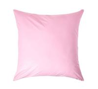 HOMESCAPES Taie d’Oreiller 80x80 cm en 100% Coton égyptien 200 Fils, Taie d’Oreiller carrée Coloris Rose