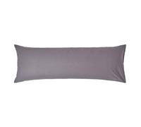 HOMESCAPES Taie de traversin 140 cm en 100% Coton égyptien 200 Fils, Taie d’Oreiller 50x140 cm Coloris Gris foncé