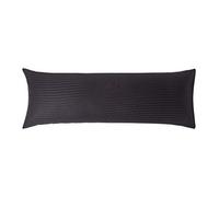 HOMESCAPES Taie de traversin 140 cm en Percale de Coton égyptien 330 Fils - Lot de 2, Taie d’Oreiller 50x140 cm, Coloris Noir