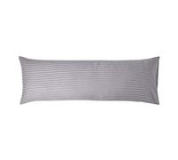 HOMESCAPES Taie de traversin 140 cm en Percale de Coton égyptien 330 Fils - Lot de 2, Taie d’Oreiller 50x140 cm, Coloris Gris