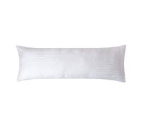 HOMESCAPES Taie de traversin 140 cm en Percale de Coton égyptien 330 Fils - Lot de 2, Taie d’Oreiller 50x140 cm, Coloris Blanc