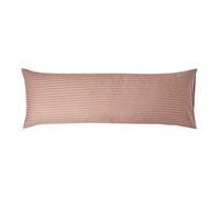 HOMESCAPES Taie de traversin 140 cm en Percale de Coton égyptien 330 Fils, Taie d’Oreiller 50x140 cm, Coloris Taupe