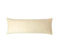 HOMESCAPES Taie de traversin 140 cm en Percale de Coton égyptien 330 Fils, Taie d’Oreiller 50x140 cm, Coloris Jaune Pastel