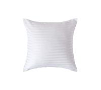 HOMESCAPES Taie d'oreiller 40x40 cm en Percale de Coton égyptien 330 Fils, Taie d’Oreiller carrée, Coloris Blanc