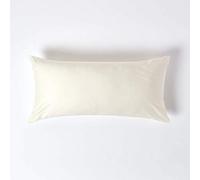 HOMESCAPES Taie d'oreiller 40x80 cm, 100% Satin de Coton égyptien 1000 Fils, Coloris Crème
