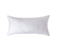 HOMESCAPES Taie d'oreiller 40x80 cm en Percale de Coton égyptien 330 Fils - Lot de 2, Taie d’Oreiller rectangulaire, Coloris Blanc