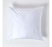 HOMESCAPES Taie d'oreiller 80x80 cm, 100% Satin de Coton égyptien 1000 Fils, Coloris Blanc