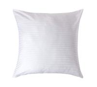 HOMESCAPES Taie d'oreiller 80x80 cm en Percale de Coton égyptien 330 Fils, Taie d’Oreiller carrée, Coloris Blanc