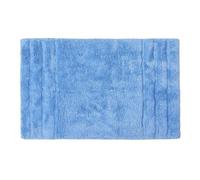 HOMESCAPES Tapis de Bain antidérapant 50 x 80cm, Tapis Salle de Bain en Pur Coton Ultra Doux, Couleur Bleu