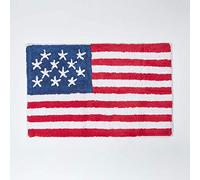 HOMESCAPES Tapis de Bain décoratifs USA Uni de 50 x 80 cm en 100% Coton