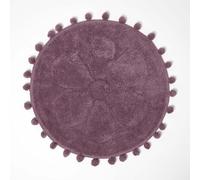 HOMESCAPES Tapis de Bain Rond Rose Fleur tuftée, Tapis de Salle de Bain Absorbant 60 cm