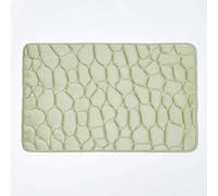 HOMESCAPES - Tapis de Bain Vert Sauge à mémoire de Forme, 50x80 cm