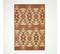 HOMESCAPES Tapis extérieur résistant Pluie et UV, Tapis de Jardin imperméable réversible Orange Anya, 120 x 180 cm, Intérieur extérieur terrasse Balcon
