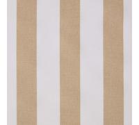 HOMESCAPES Tissu à rayures Beige en coton, Tissu au mètre 100x150 cm, Tissu d’ameublement pour décoration DIY Patchwork couture