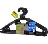 homesti Lot de 10 cintres multifonctionnels en plastique 100 % recy vec crochet rotatif à 360° et surface antidérapante, peu encombrant, avec barre pour pantalon et crochets pour cravates