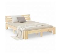 Homestyle4u 1839, Lit Double en Bois futon 180x200 Naturel