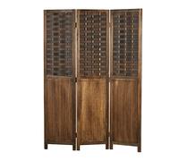 Homestyle4u paravent 3 panneaux rotin - Marron