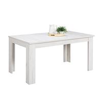 Homestyle4u Table à manger 2184 moderne 160 x 90 cm blanc extensible 8 places Multicolore G