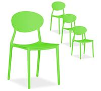 Homestyle4u lot de 4 chaises de jardin - Vert