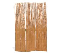 Homestyle4u 973 Paravent 3 pièces en osier marron