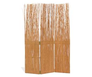 Homestyle4u 973 Paravent 3 pièces en osier marron