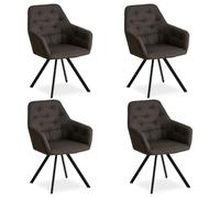 HOMESTYLE4U Chaise de salle à manger lot 4 chaises