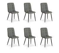 HOMESTYLE4U Chaise de salle à manger lot 6 chaises