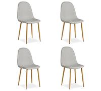 Homestyle4u Chaise Salle à Manger Lot de 4 - Gris