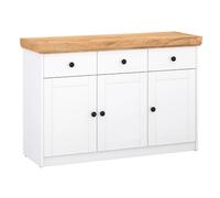 Homestyle4u Commode 3 tiroirs - Blanc