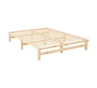 Homestyle4u Lit Double Futon 140x200 cm en Bois Massif