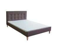 HOMESTYLE4U Lit double marron 180x200 cm Tissu