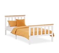 Homestyle4u - Lit enfant simple 90x200 en bois massif pin blanc