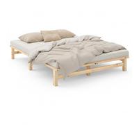 Homestyle4u Lit en palettes 160 x 200 cm en bois massif naturel 160 x 200 cm non traité, avec matelas et sommier à lattes, lit double stable