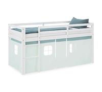 Homestyle4U Lit mi-hauteur 90x200 cm - Vert