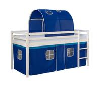 HOMESTYLE4U Lit mi-hauteur avec tunnel - Bois pin