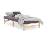 Homestyle4u Lit Palette 90x200 cm en Bois Massif