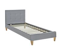 HOMESTYLE4U Lit rembourré 90x200 cm Sommier à lattes