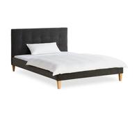 HOMESTYLE4U Lit Rembourré Anthracite 140x200 cm