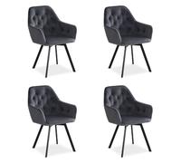 Homestyle4u Lot de 4 chaises oeufs